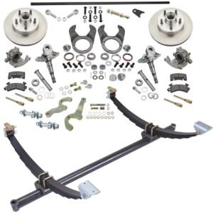 46 Inch Gasser Ford Axle/Spindle/Brake Kit 5 on 4-3/4 GM Bolt Pattern